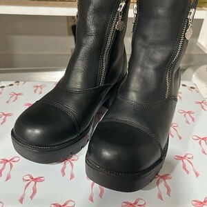 Harley Davidson Black Leather Women's Boots